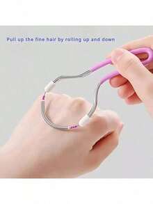 1 Piece/Facial Epilator - Physical Epilator - Spring Facial Epilator - Women's Portable Thread Facial Epilator - Portable Lip Epilator Spring Beauty Tool - Facial Thread Epilator, Removes Unwanted Hair On Upper Lip, Chin, Face And Neck - Gentle And Effective Spring Technology, Random Colors - 彩色 - 查看 6