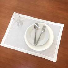 1/4/6/12pcs Hemstitch Cloth Dinner White Napkins - Soft Washable - Ideal For Wedding Spring Summer Easter - Perfect Everyday Use Table Linen