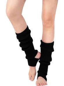 Women Ballet Leg Warmers Knitted Stirrup Leg Warmers For Women Winter Extra Soft Long Legwarmers For Yoga Dance, Cozy - Multicolor - View 6