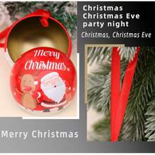 6/9pcs Makou Tin Ball Shaped Creative Christmas Elf Ball, Cute Gift Box With Iron Box, Reusable Metal Storage Jar And Christmas Tree Decoration Pendant, Suitable For Mini Christmas Items And Christmas Gift Packaging For Small Gifts, Wedding Iron Box, Kindergarten Candy Box, Iron Box, Christmas Eve Decoration (Style Random) Home Decor Christmas Decorations Room Decor