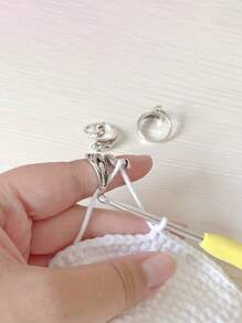 可调节针织环钩针针织配件、DIY 手工编织环、优质孔雀环、导纱指套针织套、快速钩针 - 彩色 - 查看 3