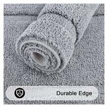 Juego de alfombras de baño de 3 piezas, tapetes de baño lavables antideslizantes, alfombra de ducha de microfibra suave y esponjosa con alfombra de piso para inodoro, gris - Como imagen 422 - Ver 4