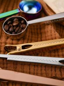 Custom Coffee Scoop And Clip,Personalized Coffee Measuring Spoon,Gift For Coffee Lover,Coffee Bag Clip,Custom Coffee Lover's Gift