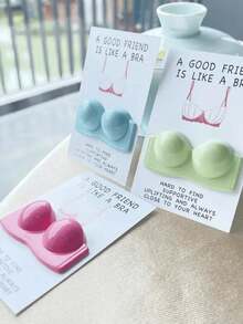 1/2/10pcs Encouragement & Motivation Card: A Good Friend Is Like A Bra - Perfect For New Year, Carnival, Thanksgiving, Graduation, Christmas, Halloween And Any Occasion - Resin Embrace Card - Multicolor - View 7