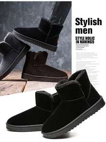 Wysokie śniegowce Modne codzienne buty dla par Śniegowce męskie Wersja koreańska Krótkie buty rurki Jesień/zima Nowe Ciepłe, pogrubione, uniwersalne krótkie buty Buty zimowe Antypoślizgowe buty męskie