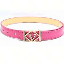 1 件时尚水钻装饰多色亮面皮带，适合女性秋季、秋季、万圣节的多功能装饰 - A - 查看 3