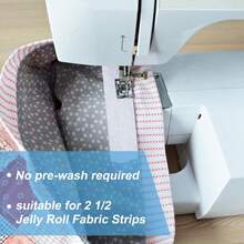 半包涤纶果冻卷地毯棉，针刺工艺，适合绗缝、缝纫和 DIY 工艺品 - 白色 - 查看 4