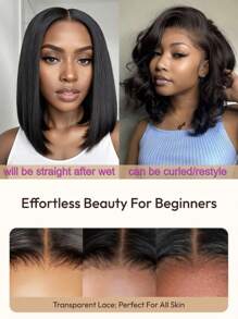 13x4 Lace Front Wig, Yaki Texture Wavy Curly Wig With Baby Hair, Adjustable Drawstring Design, 100% Human Hair, Pre-Plucked, Pre-Bleached, Pre-Cut, Unice Hair