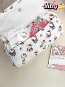 Sanrio 1个装Hello Kitty印花铅笔盒小学生大容量文具袋可爱多层小猫铅笔盒儿童透明文具收纳盒 - 彩色 - 查看 4