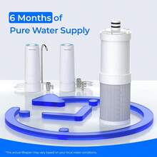 Filtr wymienny Waterdrop WD-CFF-04, system ultrafiltracji do kranu, filtr do wody blatowy, filtr wymienny do zlewu, zamiennik WD-CTF-07, WD-CTF-08, 11 szt. - 1 - Zobacz 6