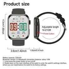 2025 新款时尚女士智能手表，1.83 英寸（4.6 厘米）显示屏，具有无线通话、消息推送、NFC 访问、天气、远程摄影、自定义表盘、音乐控制男士智能手表、多种锻炼模式、心率/血压/睡眠健康监测，兼容 Android 和 iOS，情人节礼物。 - 金網鋼 - 查看 10