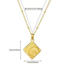 1 chiếc vòng cổ mặt thánh giá Maria bằng thép không gỉ, phụ kiện hip hop dành cho cả nam và nữ - Vàng - Xem 6