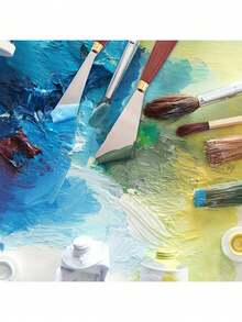 2/4 piezas Espátulas profesionales de acero inoxidable con mango de madera, rasquetas de pintura, cuchillos para mezclar pintura, espátulas de pintura para estudiantes de arte y pintores