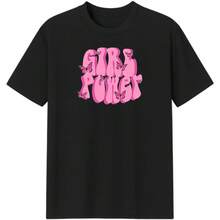 Set de Dos Piezas con Estilo Empowerment Femenino y Camiseta Oversize Estampada 'Girl Power' con Mariposas – Confort y Actitud para Mujeres que Inspiran  Floral  Letras  A rayas    Casual    Ninguno    Casa - Negro - Ver 5
