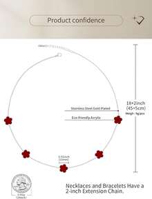 14K Gold Pendant Four Leaf Clover Necklace Women Lucky Flower Jewelry - 綠色條紋-14K鍍金 - 查看 8