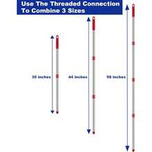 Spin Mop Replacement Handle Compatible With O Cedar Mop Replace Head Base, 4-Section 2.5-To-5 Foot Mop Stick, Germany Screw (Mop Base&Refill Not Included)