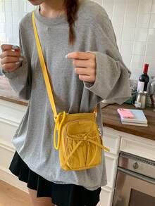 Peach Tree 女士水桶包单肩包斜挎包水壶包运动骑行包夜跑包购物包通勤必备化妆包抽绳设计手机包，时尚多色包包，送给女朋友的礼物 - 彩色 - 查看 7