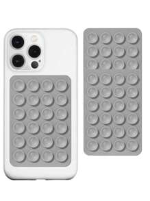 6pcs/Set 24pcs Silicone Suction Cup Phone Stand Pad, Multi-Function Suction Cup Wall Mount Bracket Square Non-Slip Phone Case Holder Suitable For Most Phones, Great For Home, Outdoor Shooting (1/2/3/6pcs Available)