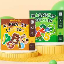 Number Letter Magnetic Puzzle, Number Letter Cognitive Piece, Magnetic Sticker, Children's Puzzle Toy, Early Education Learning Toy, Children's Early Education Magnetic Case Letter Matching Puzzle Board, Puzzle Toy, Number Learning Card, Puzzle Enlightenment Teaching Tool, Magnetic 26 Shape Letter Teaching Tool, Cognitive Magnetic Sticker, Refrigerator Sticker, Children's English Learning Early Education Puzzle Toy