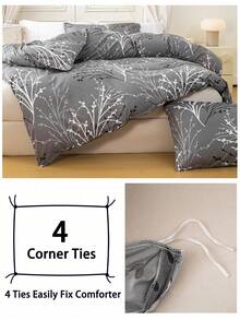 Dieses 3-teilige Set mit Blatt- und Blumenmuster ist aus hochwertigem, superweichem und atmungsaktivem Mikrofaser-Gewebe gefertigt und für alle Jahreszeiten geeignet. Es ist maschinenwaschbar, farbbeständig, knitterfrei, krumpfecht und schlingenfrei. - Verschiedenfarbig - Übersicht 7