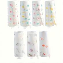 1 Roll/400pcs Random Pattern Disposable Kitchen Paper Towels, Reusable Cleaning Cloths, Non-Stick Oil Rags, Cleaning Supplies - Multicolor - View 8