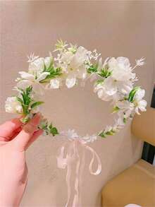 1 Peça Faixa de Cabelo com Flor Laranja Falsa Estilo Boho, Série Floresta Etérea, Adequada para Vestidos e Decorações Rastejantes, Acessório de Cabelo Elegante para Senhoras, Decoração de Cabelo para Praia, Festival, Carnaval/Mardi Gras/Mascarada, Casamento, Fantasia Havaiana para Mulheres, Festa, Presentes - Multicolorido - Visão 11