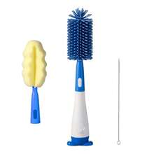 3 In 1 Penguin Silicone Bottle Brush Set Stand Hidden Type With Nipple & Straw Brush Bottles Cups Vacuum Flask - 4in1Blue - View 12