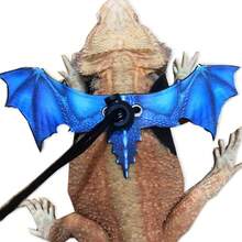Adjustable Bearded Dragon Harness & Leash - Bat Wings Design Outdoor Reptile Lead