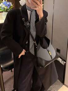 撞色拼接独特设计饺子包，多功能通勤便携单肩斜挎包，手提包，适合日常通勤、休闲约会、购物 - 彩色 - 查看 5