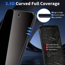 2 Pieces OPPO, Vivo, Realme Edgeless Anti-Peeping Tempered Glass Film This Product Is Compatible With A Variety Of Phone Models, Including OPPO A92/OPPO A96/OPPO A98, Realme GT 5G, Realme C63, Vivo S1 Pro, And Vivo Y38. It Is Designed As A Privacy Film For Mobile Phones, Offering Black Edge Protection And Anti-Peeking Functionality. Screen Protection Essentials, Applicable To Daily Shield, Office, Home Privacy Screen Protector Phone Screen Protector Phone Accessories Waterproof Shockproof Anti-Fall Anti-Fall Scratch Resistant Anti-Fingerprint Full Cover - Black-white Privacy Film - View 12