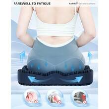 Enlarged 19.7" Gel Seat Cushion, Egg Gel Chair Pads For Wheelchair Pressure Coccyx Sciatica Pain Relief, Cooling Desk Seat Cushion For Kayak, Car, Office Chair Long Sitting[Black]-657741 - 黑色19716135英寸 - 查看 3