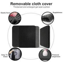 Gel Seat Cushion, Double Thick Egg Gel Cushion For Pressure Pain Relief, Breathable Wheelchair Cushion Chair Pads For Car Seat Office Chair (16x14x1.65inch)-973700 - 2-黑色超大1919165英寸 - 查看 5