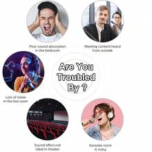 12 PCS White Hexagonal Soundproof Panels Self-Adhesive Wall Decoration Stickers For Recording Studio Home Theater Office - White - View 2