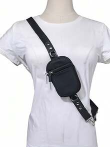 拉链手机挂绳，时尚女士斜挎手机挂绳，钱包式手机斜挎挂绳，新款拉链手机挂绳，可调节斜挎手机挂绳 - 涤纶材质，休闲风格，手机袋，女士礼物 - 彩色 - 查看 4