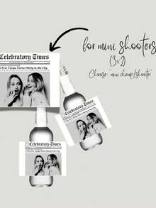 Custom Wine Label Waterproof Label Custom Photo Wine Label Black And White Photo Capitalized Black And White Bridesmaid Maid Of Honor Proposal Wine Label Wedding Gift Anniversary Gift Engaged Gift Gift - Multicolor - View 6