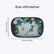 2入組汽車側窗PVC靜電膜+吸盤卡通防曬罩 - 彩色 - 查看 5