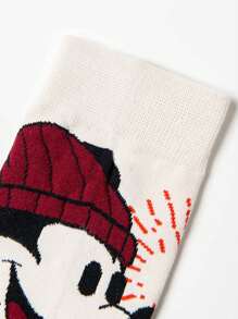 Disney 1双正品迪士尼女士礼品袜，迪士尼米奇卡通袜子，创意趣味袜子，舒适透气时尚男女通用袜子，迪士尼袜子