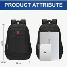 NetHong Business Laptop Bag, Large Waterproof Travel Backpack Large Capacity Backpack UK - B Black - View 4