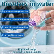 50 Piezas Cápsulas de detergente para ropa perfumadas 5-en-1 - Fragancia duradera, cápsulas de gel de detergente con estilo de perfume con ingredientes de limpieza concentrados de alta eficiencia. Quitamanchas multiusos, limpieza suave pero eficaz, esencial para el hogar.