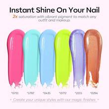 Cat Eye Gel Nail Polish Set, 6 Colors 9D Glassy Cat Eye Glitter Gel Polish Black Red Purple Blue Silver Brown Nail Polish All Seasons With Magnet Soak Off Led DIY Salon Gift-842643 - A-1HemaFreeNeon - 查看 6
