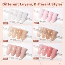 Cat Eye Gel Nail Polish Set, 6 Colors 9D Glassy Cat Eye Glitter Gel Polish Black Red Purple Blue Silver Brown Nail Polish All Seasons With Magnet Soak Off Led DIY Salon Gift-842643 - A0-果凍透明 - 查看 3