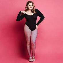 3 Pair Plus Size Fishnets Stockings Glitter Sparkly Tights High Waist Black Fishnet Pantyhose Women, Style NJXP - Màu Hồng Tươi - Xem 6