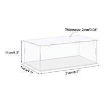Clear Display Case, Acrylic Box Assemble Dustproof Box Showcase For Collectibles, Crafts - Clear 8.3x4.3x4.3 Inch - View 2