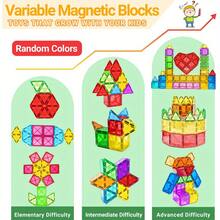 30/50/100pcs Magnetic Building Blocks Toys, Improve Hands-On Ability And Creativity, Educational Puzzle For Teens, Random Colors Suitable For Birthday, Christmas, Halloween Gifts - Multicolor - View 6