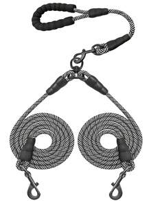 Detachable 2-In-1 Dog Leash With Reflective Safety Strap, Padded Handle - Heavy Duty Nylon Dog Leash For Medium & Large Dogs, Training, Walking, Outdoor Use (Small/Medium/Large)