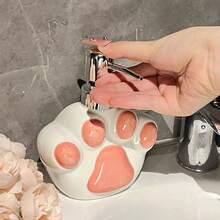 1pc Cartoon Hand Wash Bottle, Bathroom Empty Bottle, High-Quality Ceramic Refillable Dispenser Bottle