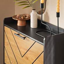 SoBuy Shoe Storage Cabinet, Shoe Cabinet, Shoe Cupboard FSR164-SCH - Black - View 4