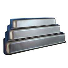 Kit 3 Formas Retangulares Altas Antiaderente Nº1 ao Nº3 Grafite