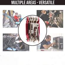 Compact & Lightweight, Bike Repair Tool, Available In Blue, Red, Black & Silver - MTB, Road Bike, And Cycling Tool . - Red - View 6