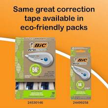 BIC Wite-Out Brand EZ Correct Correction Tape, 19.8 Feet, 4-Count Pack Of White Correction Tape, Fast, Clean And Easy To Use Tear-Resistant Tape Office Or School Supplies-653399 - 白色膠帶2條裝1包 - 查看 3